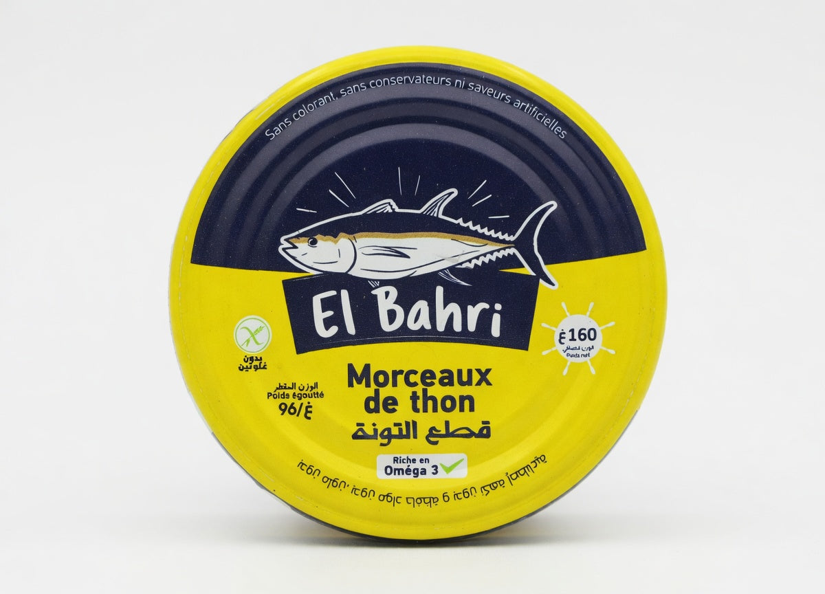 TUNA CHUNCKS EL BAHRI IN OIL SAUCE 160G/18